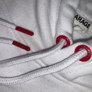 cute cropped color blocked garage hoodie